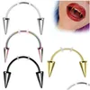 Grillz Dental Grills Blutsaugende Dental Grills Edelstahl Tigerzähne Lippe Nagel Lächeln Piercing Schmuck Für Mund Drop Lieferung Dhlrs