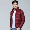 Męska Down Parkas Bang Brand Winter Jacket Ultra Light Men Mężczyzn Windbreaker Feather Man Lekka przenośna ciepła płaszcz 221122