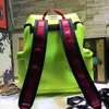 대형 여행 백팩 어깨 가방 5A 품질 백 팩 핸드백 지갑 브랜드 문자 빨간색 녹색 스트랩 내부 대용량 포켓 높이 45cm