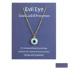 Hänge halsband Evil Eye Halsband med kort turkiska blå ögon hänge halsband för kvinnor män lycka till mode smycken droppe deliv dhdjl