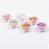 Nail Glitter 6pcs/set Nails Art Holographic Mylar Flake Mixed-Size Ultra-thin Chunky Sequin Dust For Tips Decor Flakes