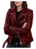 Womens Jackets Leather jacket womens autumn short spring Korean version of PU motorcycle suit slim and winter 221122