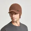 Berretti da uomo Berretti da uomo Cappelli da uomo Paraorecchie Caldo antivento Cappello invernale Berretti da cofano Cappello Skullies Pelliccia spessa