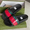 Designer rubberglijbaan sandaal bloemen brokaat mannen slipper versnellings bodems slippers vrouwen gestreepte strand causale slipper met