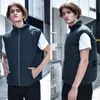 Men's Vests Men Summer Air Conditioning Clothing Fan Cooling Vest USB Charging Sport Man Outdoor Coat Plus Size M-4XL 221122