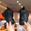 Stivali Bambini Pelle Chelsea Impermeabili Bambini Sneakers Grigio Nero per Neonate Ragazzi Scarpe Scuola Party 221122