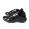 Pop sneaker uomini Fashion Casual Shoes Cash America's Cup Designer Black Patent in pelle bassa top in tessuto in nylon Sneaker allacciato sport all'aperto con scatola