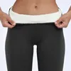 Damen Leggings CHRLEISURE Winter Plus Samt Stretch Hohe Taille Warm Lamm Kaschmir dick 221122