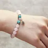 Strand Pine Cones Pendant Bracelets For Women Men Natural Stone 8MM Beads Bracelet Amazonite Lapis Lazuli Pink Quartzs Bangles Jewelry