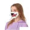 Designer Masks Trump America Flags Mascarilla Independence Day Masques réutilisables Child Adt Windbreak Respirator Release Pm2.5 Filt Dhwbc