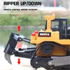 Electric RC Car Huina Bulldozer Excavator 1 16 2 4G Remote Control Units Trucks voor volwassenen Tractor Crawler Bagger Trailer Kerstmis 221122