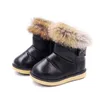 Bottes Enfants Enfants Caoutchouc Hiver Enfants Épaissir En Peluche Neige Enfant Chaud En Cuir Court Bébé Infant blanc chaussure 221122