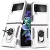 Schokbestendige pantserkoffer voor Samsung Galaxy Z flip 4 z vouw 4 met ringstandaardhouder telefoon siliconen volledige covers b200
