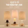 Table Lamps Nordic Style Masa Lambasi Flower Lamp Kawaii Home Decor Nightstands Ceramic Gourd Led Deco Bedside