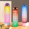 Water Bottles 1 Liter Motivational Sport Leakproof Drinking Outdoor Travel Gym Fitness Jugs For Kitchen 221122