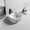 Bath Accessory Set High Quality Wholesale Customize Table Top El Villa Washroom Ceramic Art Color Basin