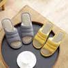 Home Indoor Spring en Autumn Slippers vrouwelijke zomer thuis zacht bodem zweet absorberend antislip linnen katoenen slippers mannelijke J220716