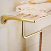 Ensemble d'accessoires de bain Accessoires de salle de bain Porte-papier Étagère d'angle Porte-serviettes Brosse de toilette Quincaillerie en laiton doré