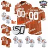 Football Nik1 NCAA Maillots Texas Longhorns 12 Earl Thomas III 15 Marcus Washington Jake Smith 17 Cameron Dicker Football personnalisé Stit