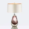 Table Lamps Nordic Lamp Glass Glazed Desk Living Room Bedroom Office Amber Color Light Loft Vase Dining Luminaire