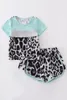 Set di abbigliamento Girlymax Summer Neonate Vestiti senza maniche Anguria Leopard Cow Stripe Ruffles Boutique Shorts Set Abiti Bambini