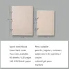 Bloc-notes Sketchbook Rétro Spirale Lin Cahier à couverture rigide 120 pages 160GSM rechargeable pour art dessin papeterie fournitures scolaires 221122