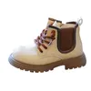 Stiefel Leder Kind Knöchel Herbst und Frühling Einfarbig Kinder Mode Jungen Mädchen European American Retro Casual 221122