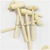 Hammer Mini Wooden Hammer Balls Toy Pounder Replacement Wood Mallets Jewelry Crafts 77 G2 Drop Delivery Home Garden Tools Hand Dhged