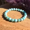 Link Bracelets MG1584 Arrival Design Dominican Larimar Bracelet High Quality Chakra Healing Gemstone Blue Pectolite Bead