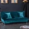 Tampa de cadeira de veludo sofá -cama sem braço capa de cama de pelúcia