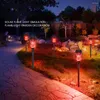 Draagbare flikkering dansende vlamlamp 12 LED Solar Torch Lights Easy Installatie Veilig voor Buiten Backyards Gardens Lawn