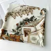 Écharpe de soie de luxe Femmes Square Châle enveloppe laine Bound Mélange de mélange Scharve Designer Foulard Female Bandana Print Bufandas J220721