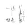 Pendentif Colliers Cylindre Vial Huiles Collier Verre Essentiel Diffuseur en acier inoxydable