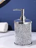Ensemble d'accessoires de bain, bouteille vide de savon corporel en diamant cassé, distributeur de désinfectant pour les mains de haute qualité en plastique de type poussoir