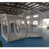 0.6mm Customized Thicker PVC Bubble Hotel Inflatable Clear Dome Outdoor Camping Party Tent With Sealed Tunnel Tube Entrance Silence blower On Sale-1