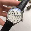 IWC Watch Pilot التلقائي الساعات الميكانيكية الفاخرة المصمم للرجال ميكانيكا الشهيرة Wristwatch الرجال السويسريين البرتغال 7 حقيقية الحزام مقاوم للماء 84x8