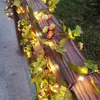 Строки искусственные листовые гирлянды Светолетние светодиодные светодиодные проволочные светильники для свадебного сада Diy Декор Рождество дома украшение