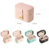 Mini Portable Jewelry Box Jewelry Organizer Display Rings Holder Boxes Pu Leather Earring Storage Case Gift Packaging