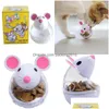 Jouets pour chats Gobelet en plastique Souris Fuite de nourriture Dessin animé Chat pour animaux de compagnie Aliments amusants Fuite Balle Riz Blanc Intelligence éducative Chariots Jouets Dro Dhpi8