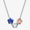 925 Silver Lucky Star Charm Pendant Necklace Chain Diy Fit Pandora Women Designer Jewelry