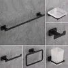 Bath Accessory Set Bathroom Accessories MaBlack Finish Wall Toilet Paper Holder Towel Bar Shelf Brush Holders Hardware