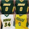 College-Basketball trägt Nik1 NCAA College NDSU-Basketballtrikot 0 Vinnie Shahid 2 Jaxon Knotek 3 Tyree Eady 5 Sam Griesel 11 Jared Samuelson Individuell genäht