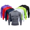 T-shirt da uomo Camicia a maniche lunghe da allenamento da uomo Primavera Autunno Palestra da uomo T-shirt sportive da corsa Fitness Abbigliamento sportivo Top da esterno per abbigliamento