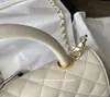 Wholesale Classical Top Handle Bags Womens Designer Coco Totes Caviar Crossbody Calfskin Quilted Bright Gold Hardware Single Flap Outdoor Sacoche Purse handbag