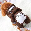 Dog Apparel Soft Warm Dog Clothes Coat Pet Costume Fleece Clothing For Dogs Puppy Cartoon Winter Hooded Jacket Autumn Apparel Xsxxl Dhhuv