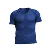 Men's Tank Tops Men's Tshirts Mesh Fast Dry Ice Silk Vests For Man Clothing Solid V Neck Short Sleeve Undershirt Summer Cool Tees