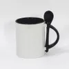 Tasse à café par Sublimation avec cuillère à transfert thermique, 11oz, en céramique, entrepôt Local, A02