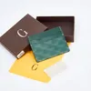 Mężczyźni Kobiety Luksusowe Posiadacz Karty Portfel Mini Portmonetki Portmonetki Skórzane Oryginalne Listy Projektant Portfele z Worek Pył Oryginalne Pudełko