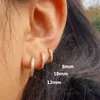 2Pcs Rainbow Little Huggies Hoop Earrings Girl Stainless Steel Tiny Rings Cartilage Small Helix Piercing Circle Men Hoops