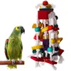 Weiteres Vogelzubehör, lustige Holzklötze, Kauspielzeug für Papageien, hängendes Kauspielzeug für Wellensittiche, Nymphensittiche, Papageien, Kautrainingsgerät 221122